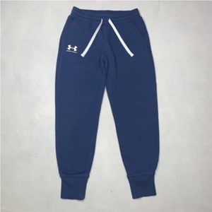 Ladies UNDER ARMOUR “Rival” Fleece-lined Jersey Track Bottoms/Joggers Size Small